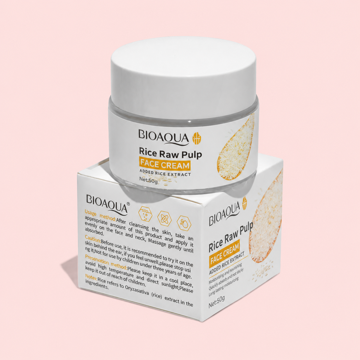 Crema hidratante arroz