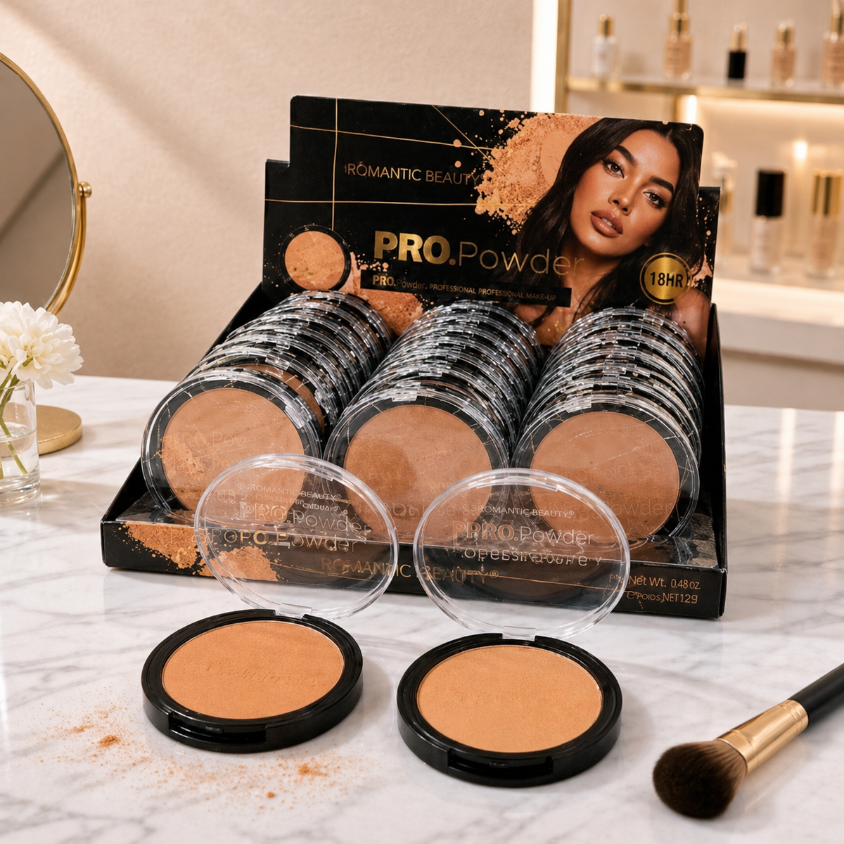 POLVO COMPACTO LA GIRLS TONOS OSCUROS