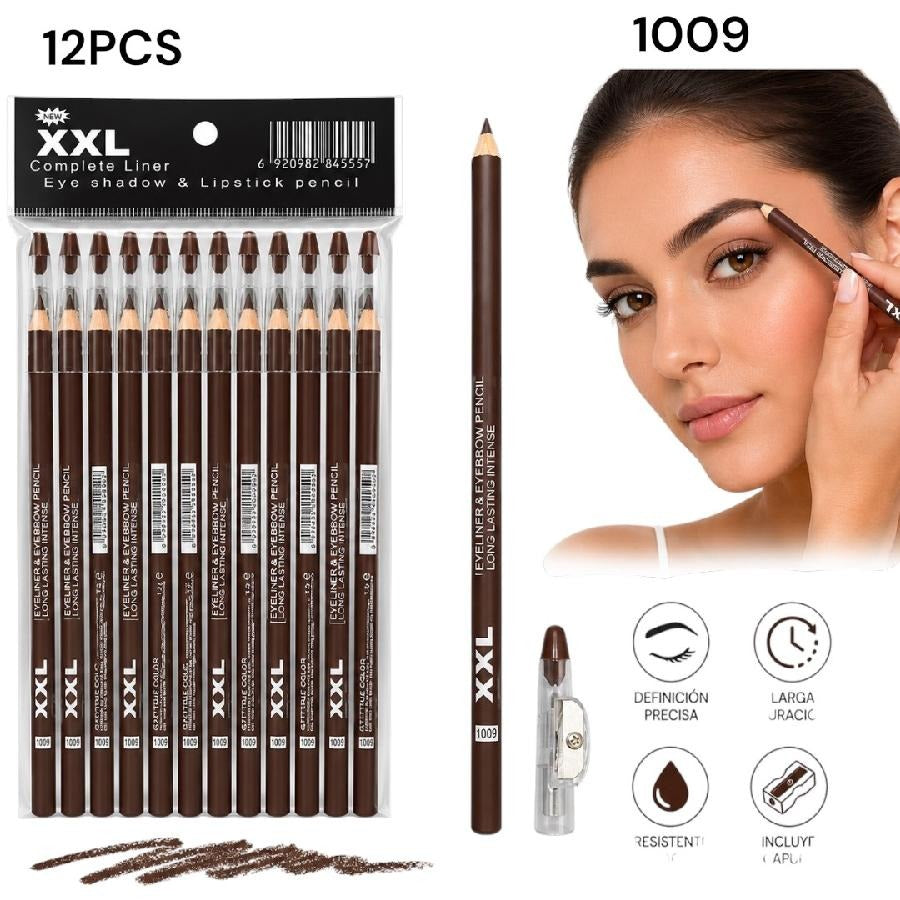 KIT X12 LAPIZ DE CEJAS CAFÉ