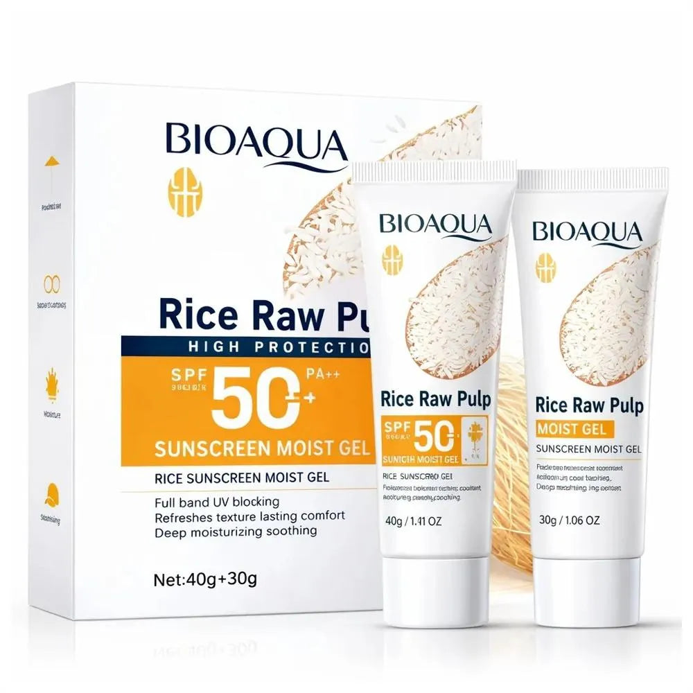 KIT 2 EN 1 PROTECTOR SOLAR Y GEL ARROZ